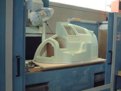 Polyurethane model for engine cowling rotational mould