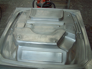 Part of the cabin roof lining mould for agricultural vehicle